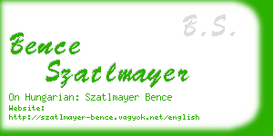 bence szatlmayer business card